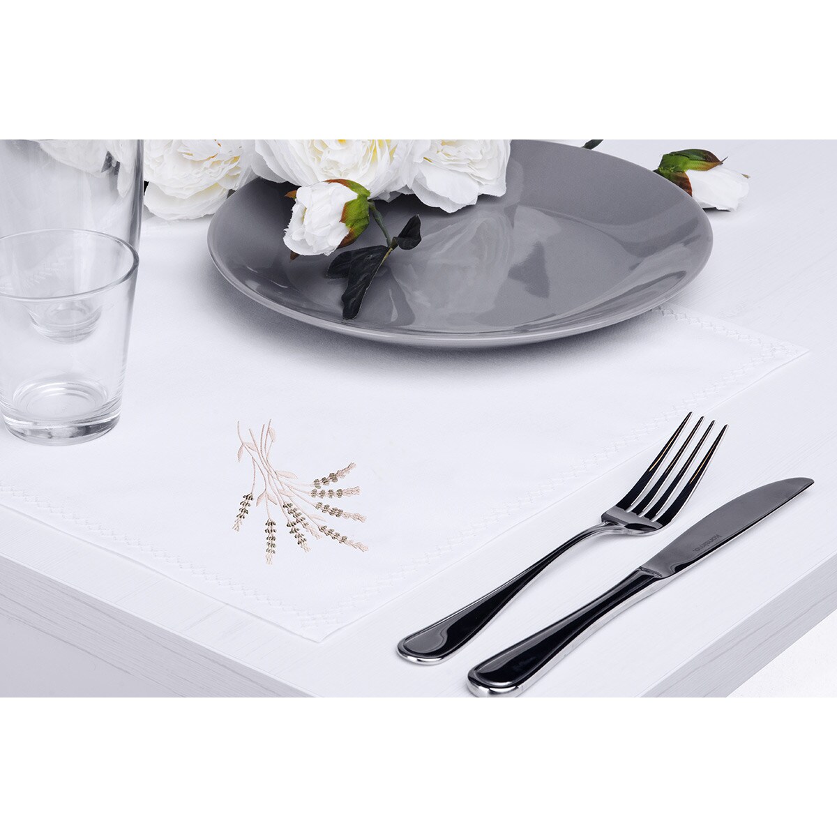 Konsimo CLIMAS Podkładka plamoodporna, biały/kremowy