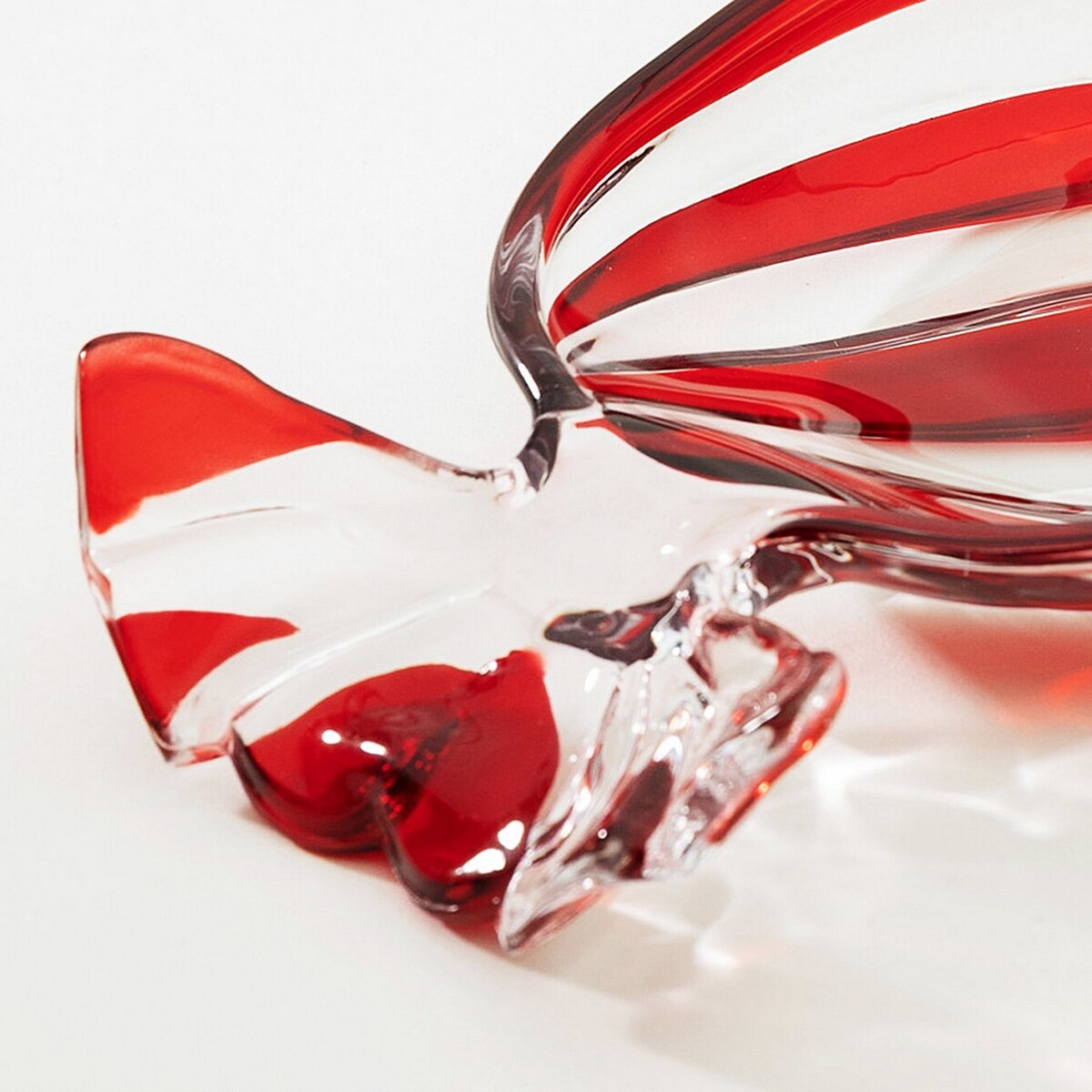 Półmisek szklany Candy 34x15x4 cm boże narodzenie, święta, świąteczne, przezroczysty-czerwony, 34x15x4 cm