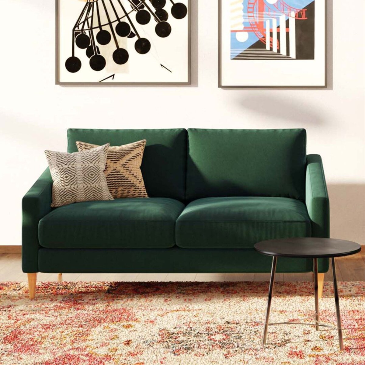 Karoto sofa 2 osobowa Ciemnozielona