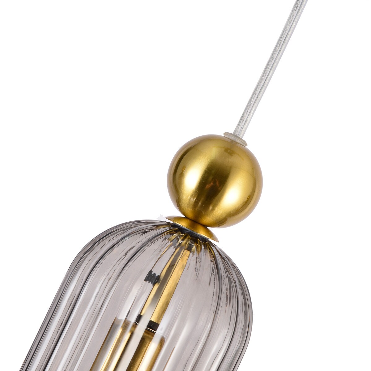 Wisząca lampa Piega LP-939/1P smoked podłużny dymiony zwis nad wyspę kuchenną