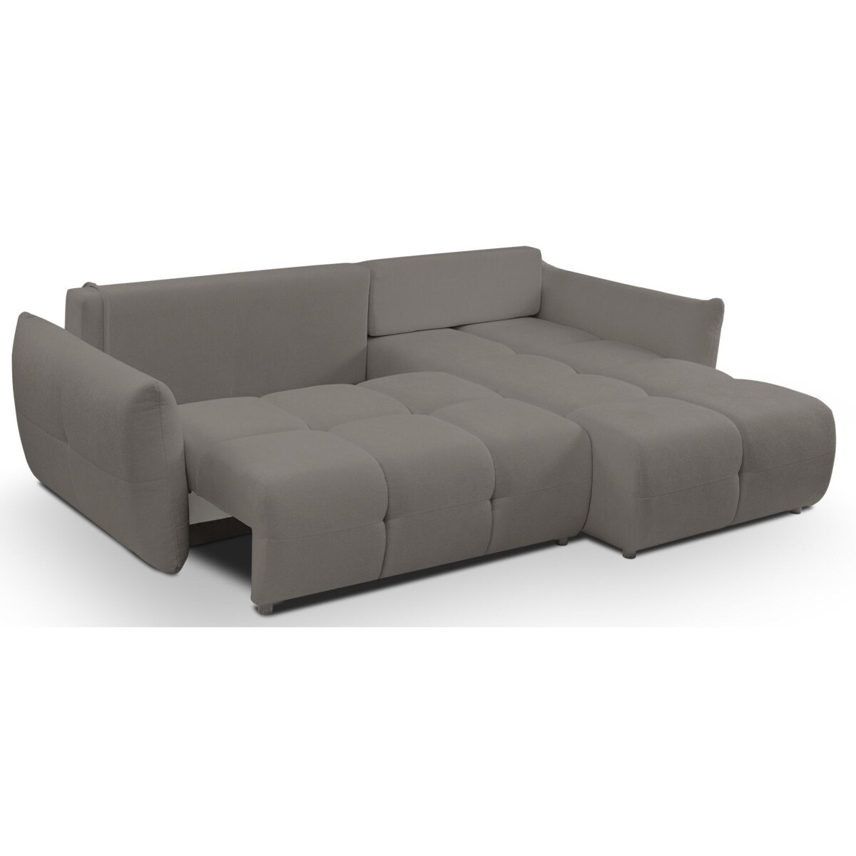 Narożnik z funkcją spania do salonu BOSE, prawostronny, szary