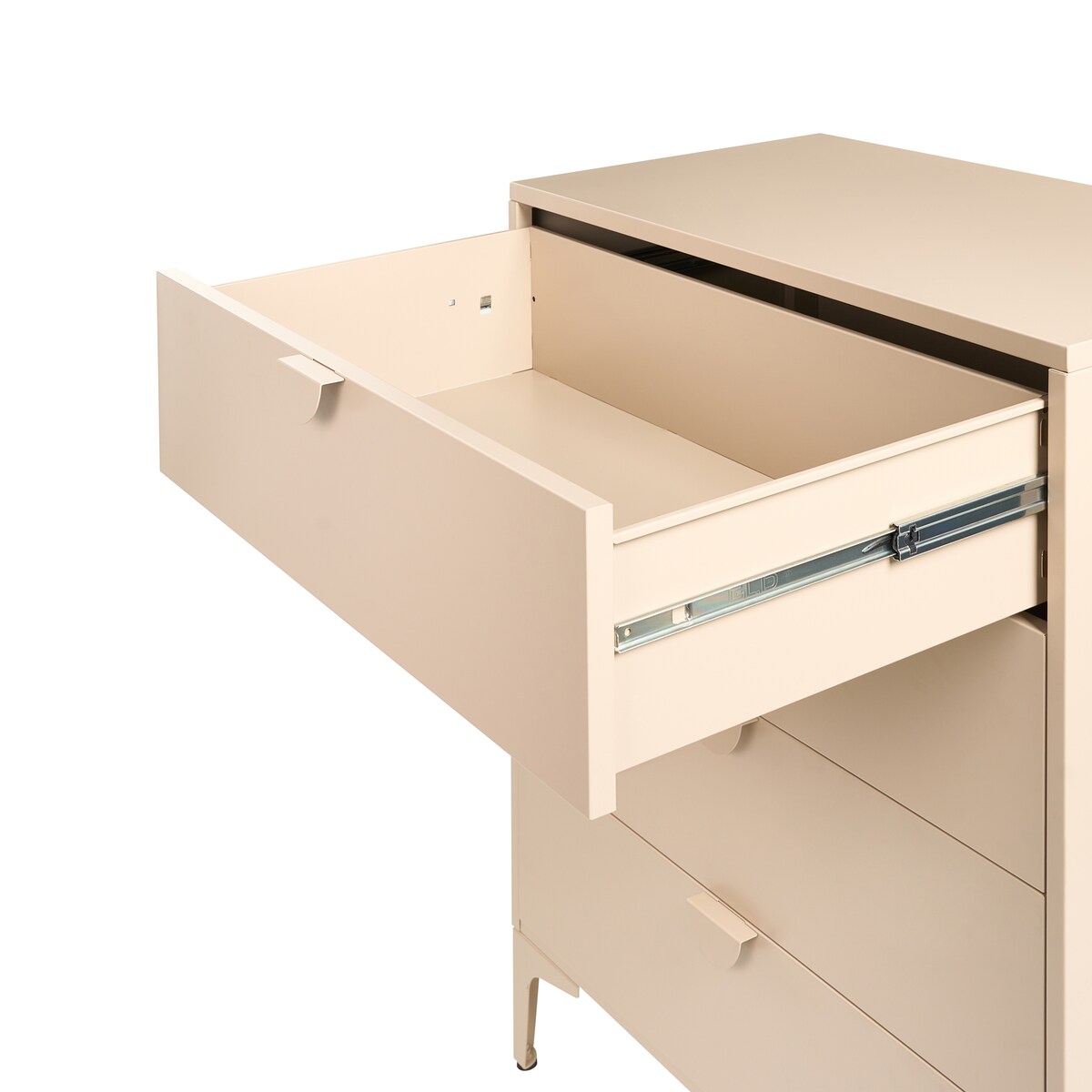 Komoda 4 szuflady ARDURA Metal Beżowy