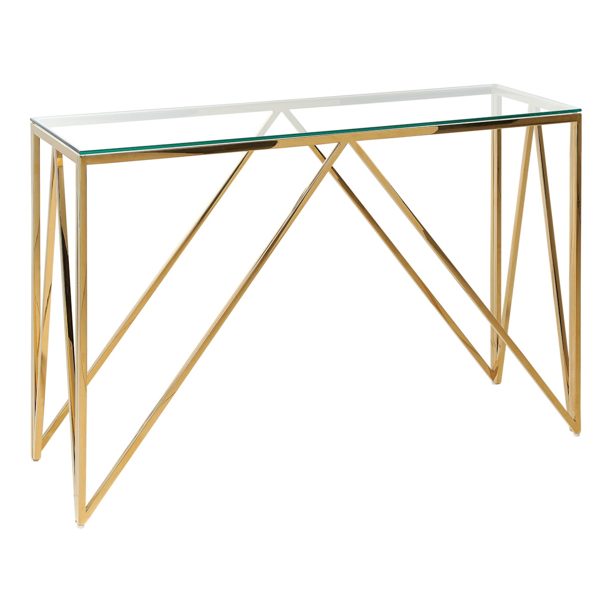 Konsola szklana złota WESO