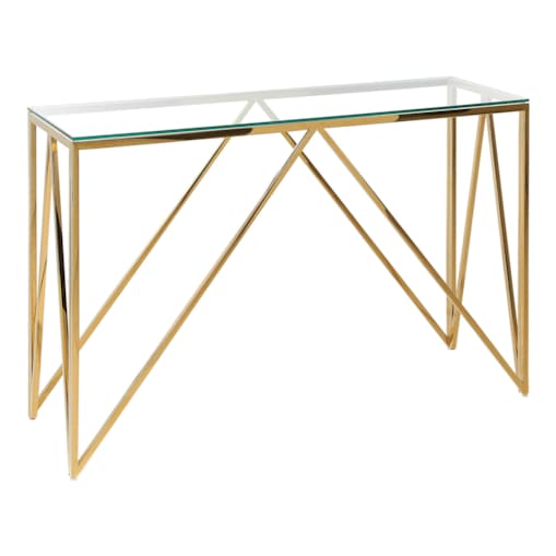Konsola szklana złota WESO