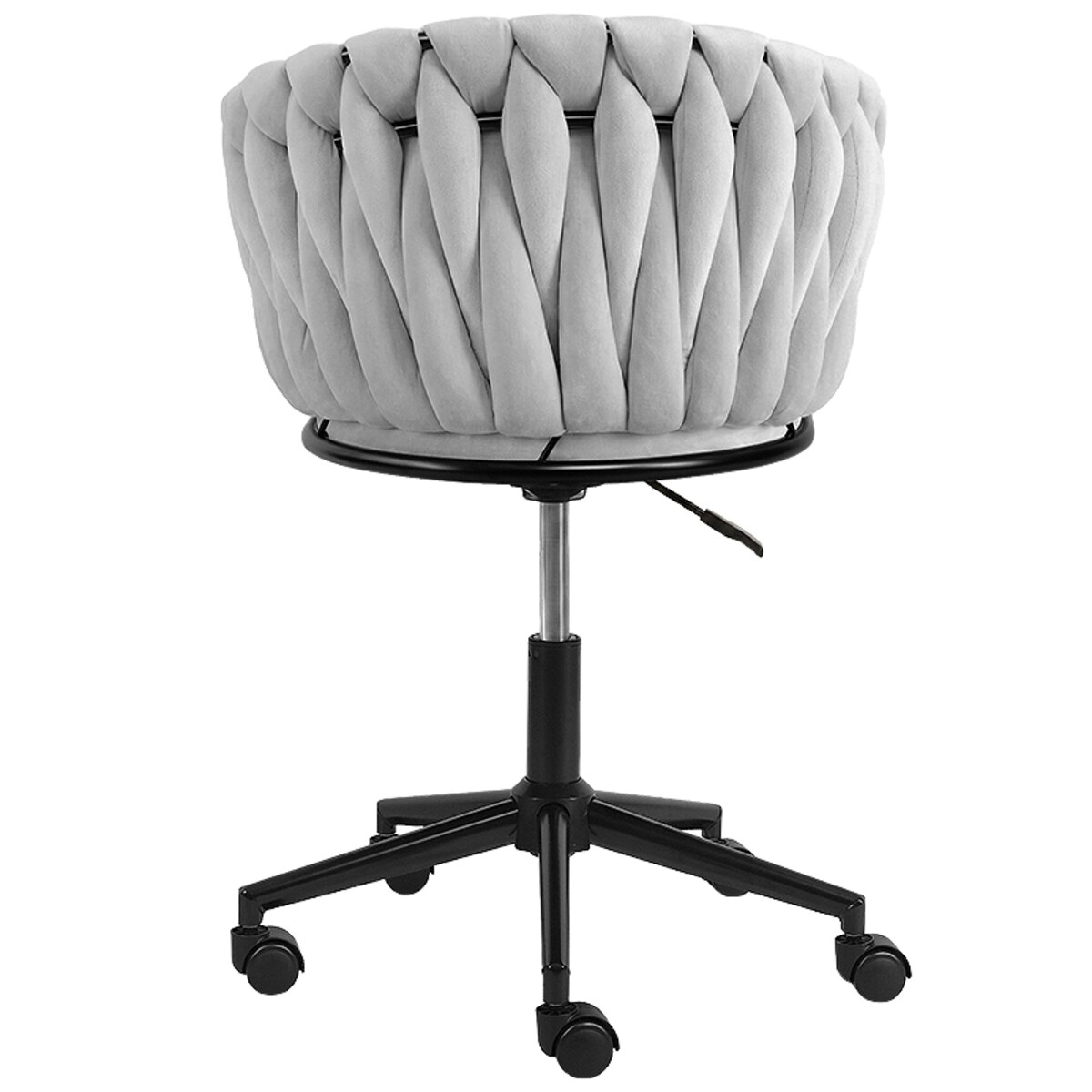 Fotel biurowy obrotowy krzesło biurowe wygodne do biurka regulowany szare