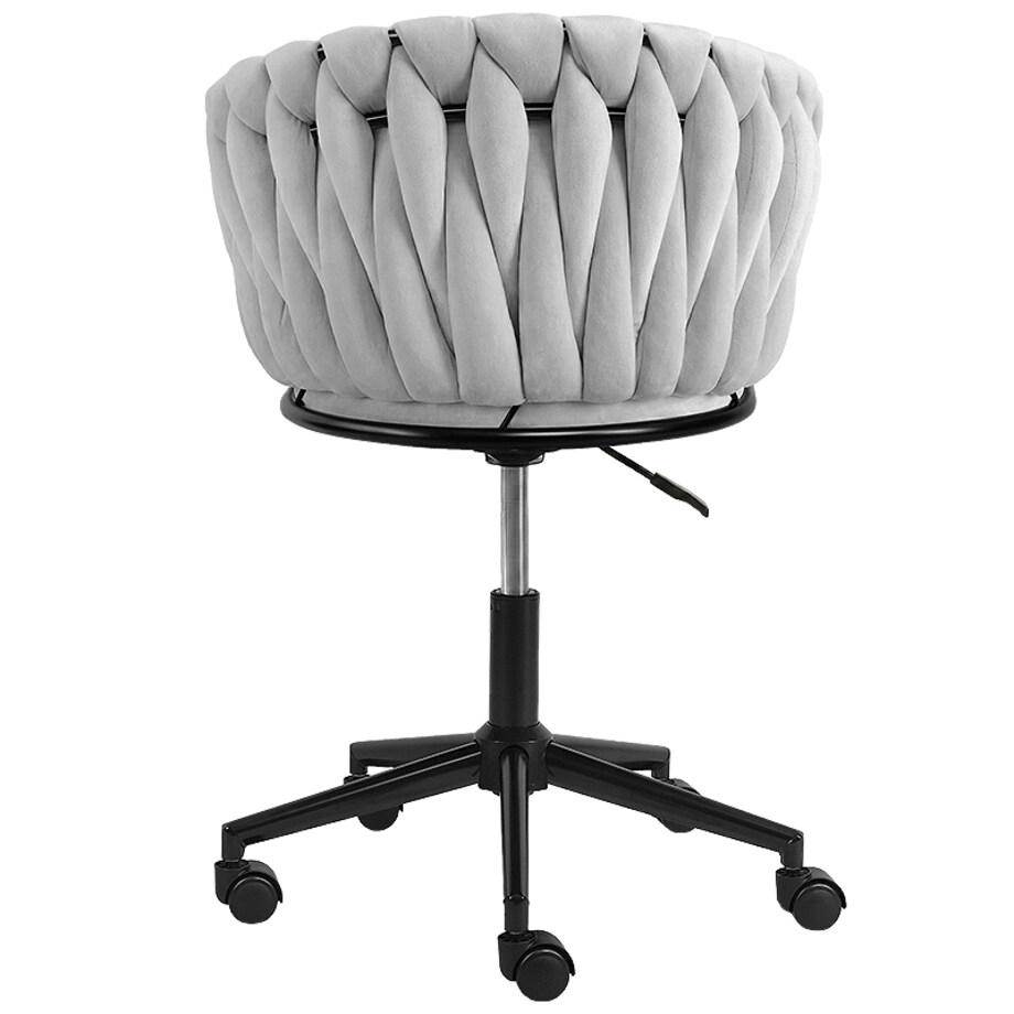 Fotel biurowy obrotowy krzesło biurowe wygodne do biurka regulowany szare
