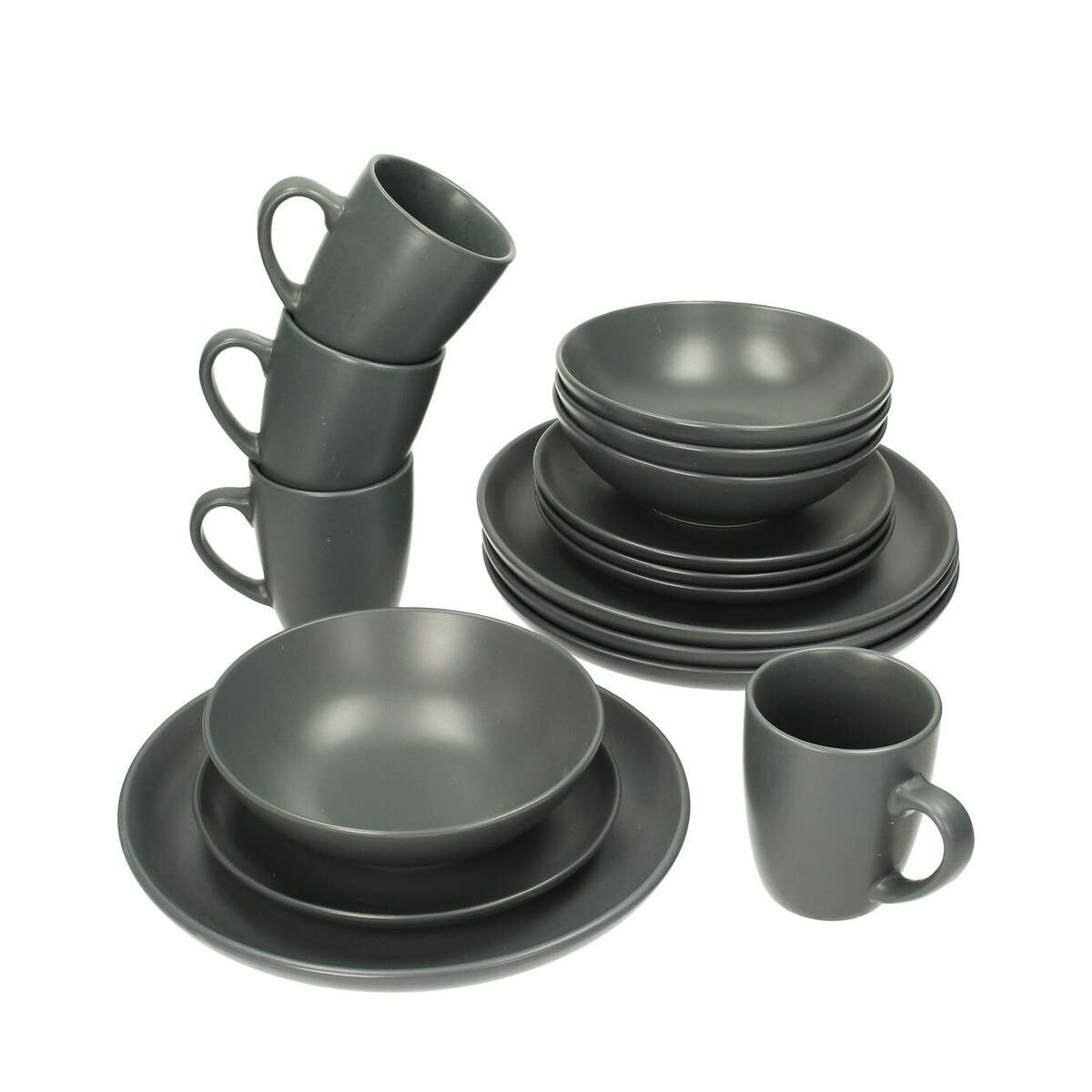 Komplet naczyń Vivo Dark Grey 4/16, 28 x 24 x 28 cm