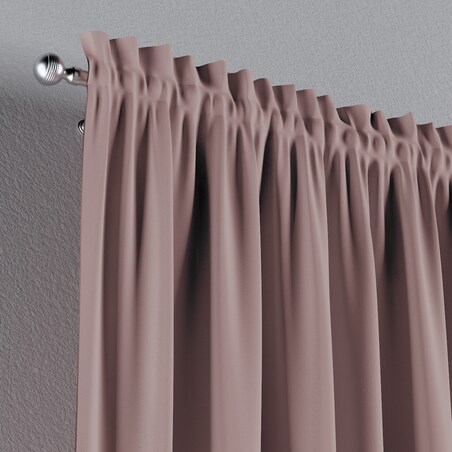 Zasłona na kanale z grzywką 1 szt. 130x260 pudrowy róż