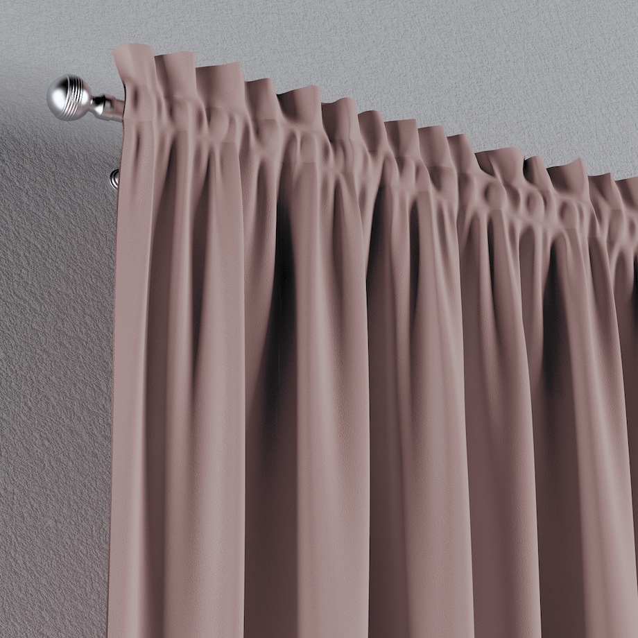 Zasłona na kanale z grzywką 1 szt. 130x260 pudrowy róż