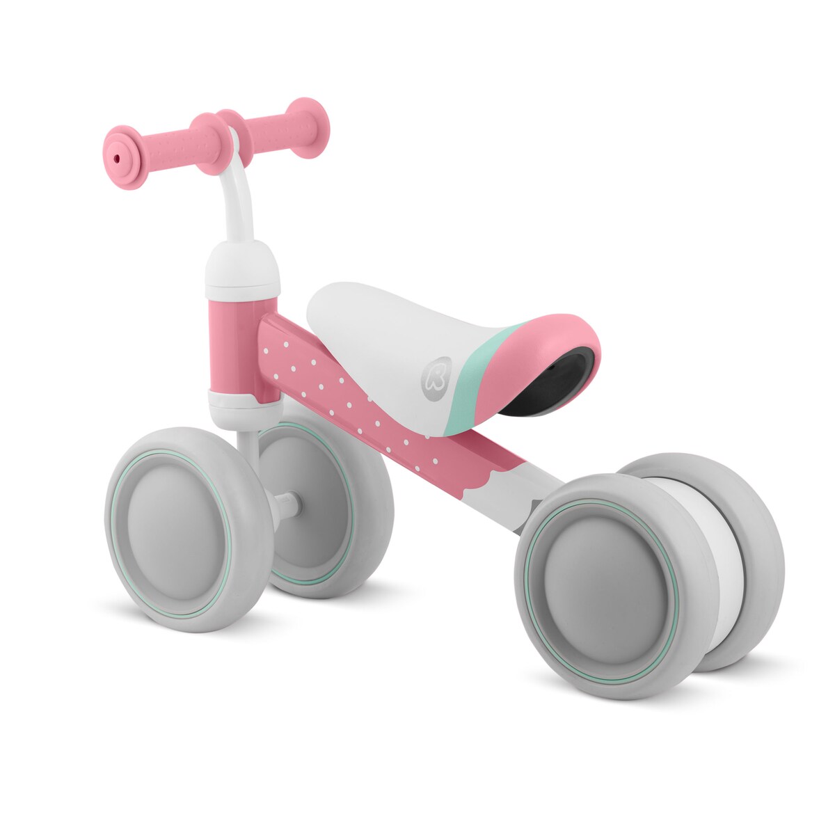 Rowerek biegowy trójkołowy jeździk dla dzieci lekki Ricokids różowo-szary