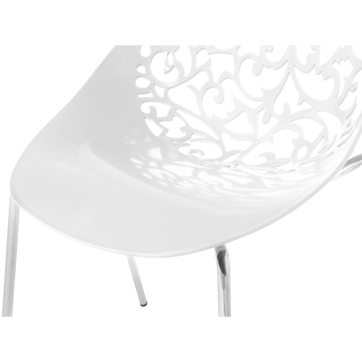 Zestaw 4 krzeseł do jadalni biały MUMFORD