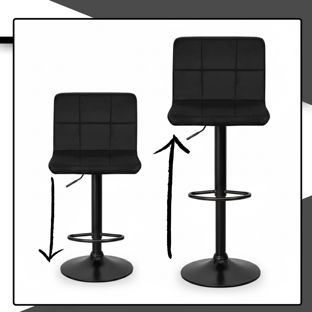 Hoker czarny do kuchni wyspy nowoczesny