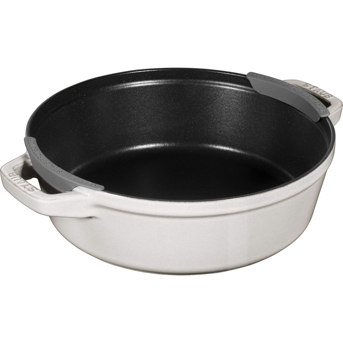 Zestaw 3 naczyń żeliwnych z pokrywką Staub - 24 cm, Biała trufla