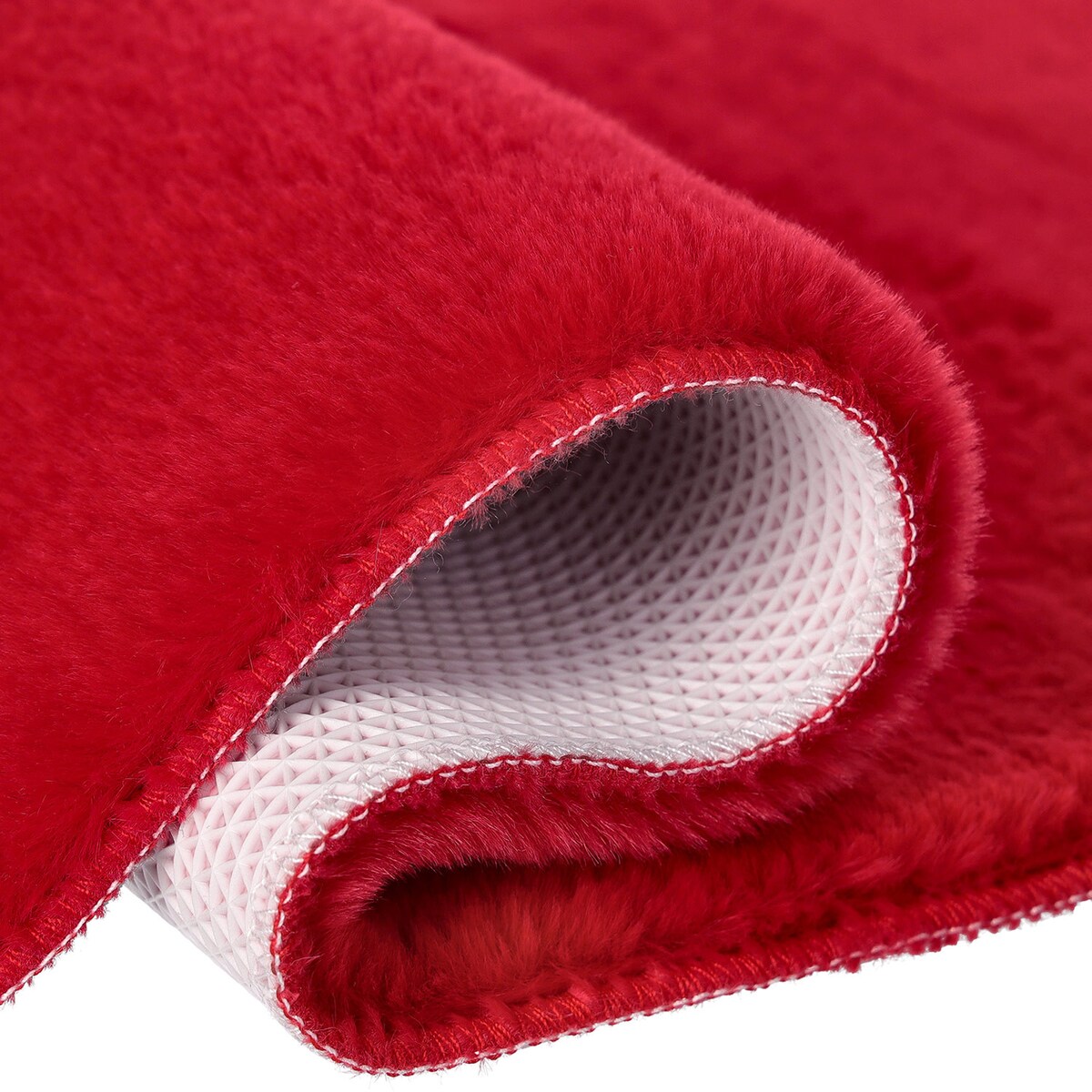 Dywanik łazienkowy Rabbit Czerwony Futro Królika Topila Maty antypoślizgowy 120x170