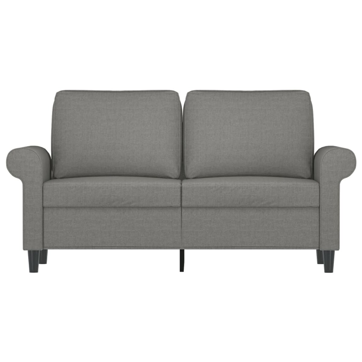 vidaXL Sofa 2-osobowa, ciemnoszara, 120 cm, tapicerowana tkaniną