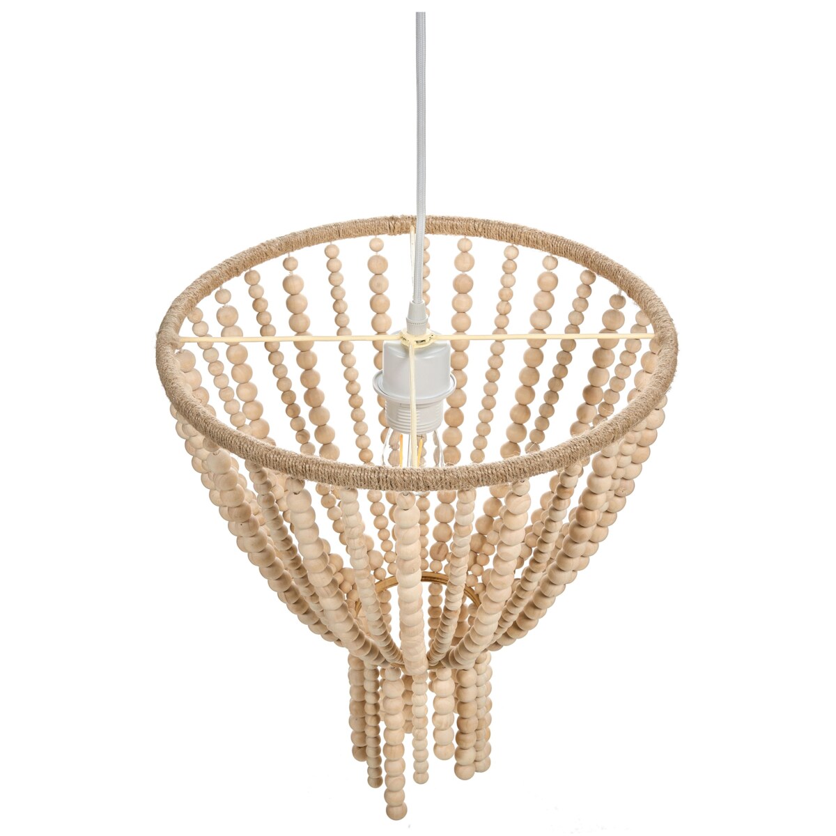 Żyrandol PUSWELI Drewno Jasnobrązowy