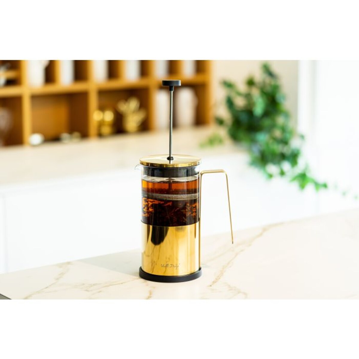 Zaparzacz do kawy i herbaty 1000 ml Diamante złoty 0695