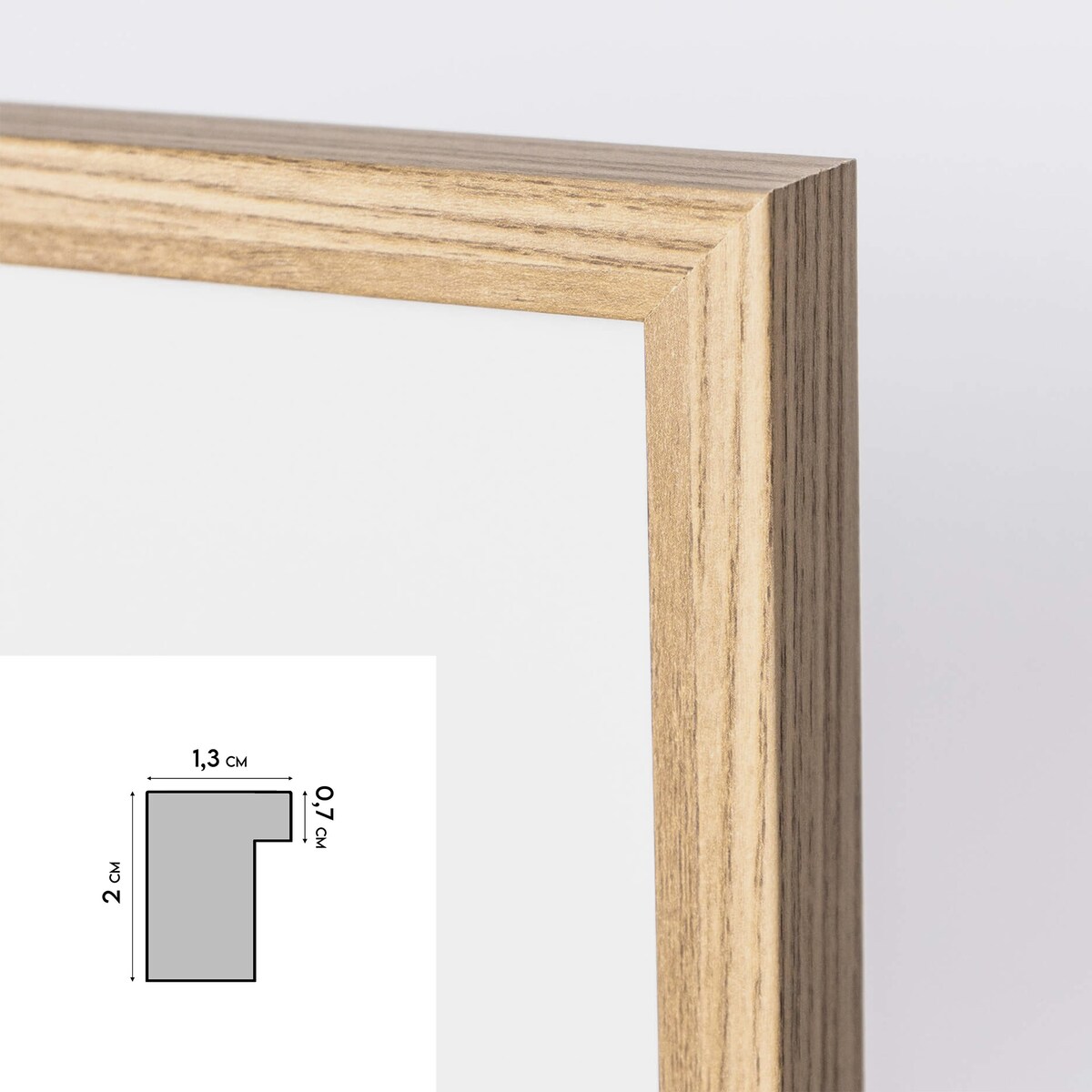 Ramka na WESELE PAMIĄTKOWA o rozmiarze 50x70 cm - kolor ramy dąb. Ramka z passe partout prezent weselny zdjęcie 15x21 cm