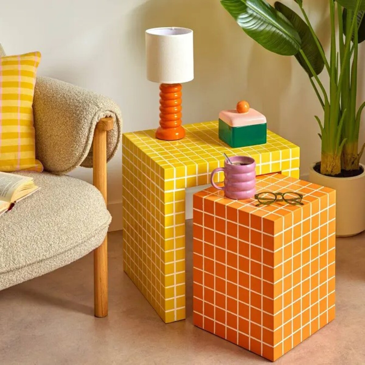 Stolik kawowy z MDF, 2 sztuki, Betsy