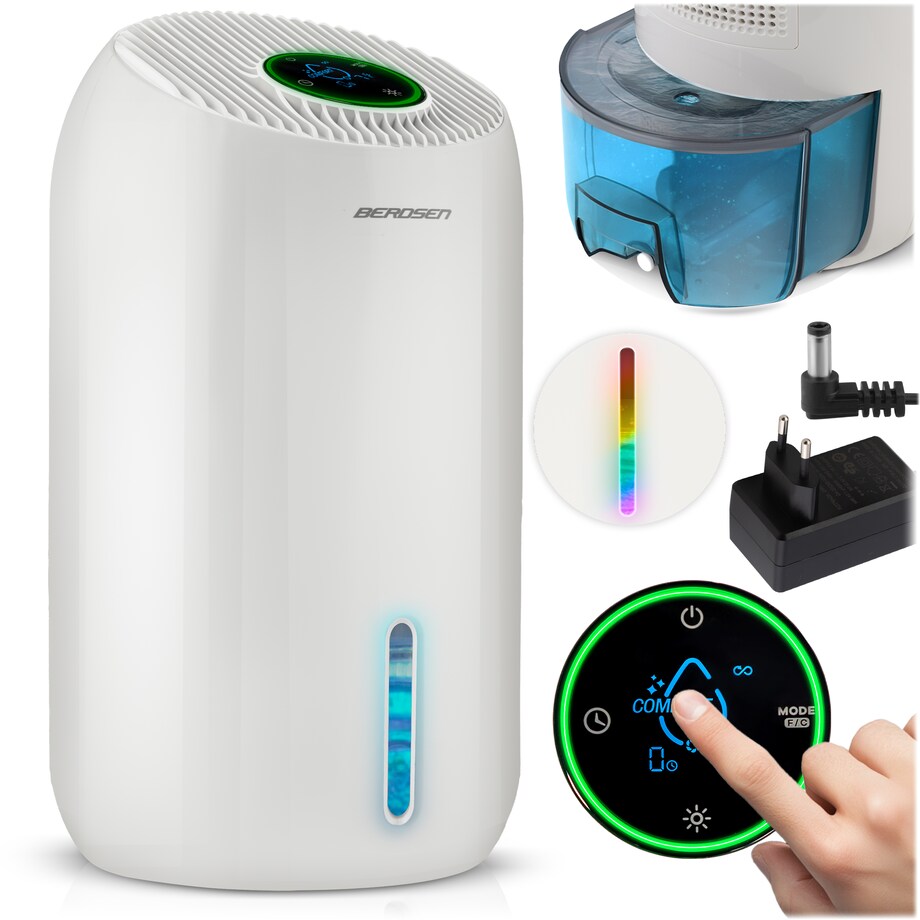 Osuszacz powietrza pochłaniacz wilgoci timer led Berdsen