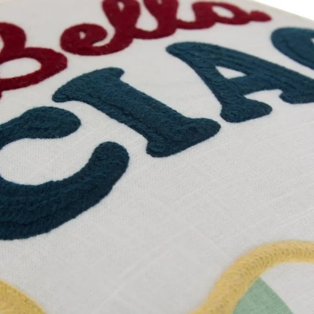 Poduszka dekoracyjna, bawełniana, turkusowa, Ciao Bella, 40x40 cm