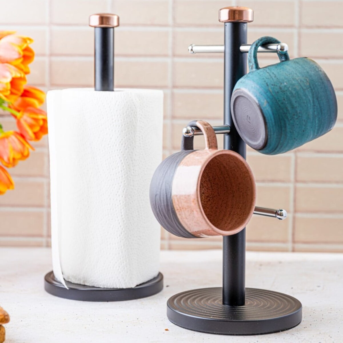 Stojak kuchenny na ręcznik papierowy czarny KLAUSBERG