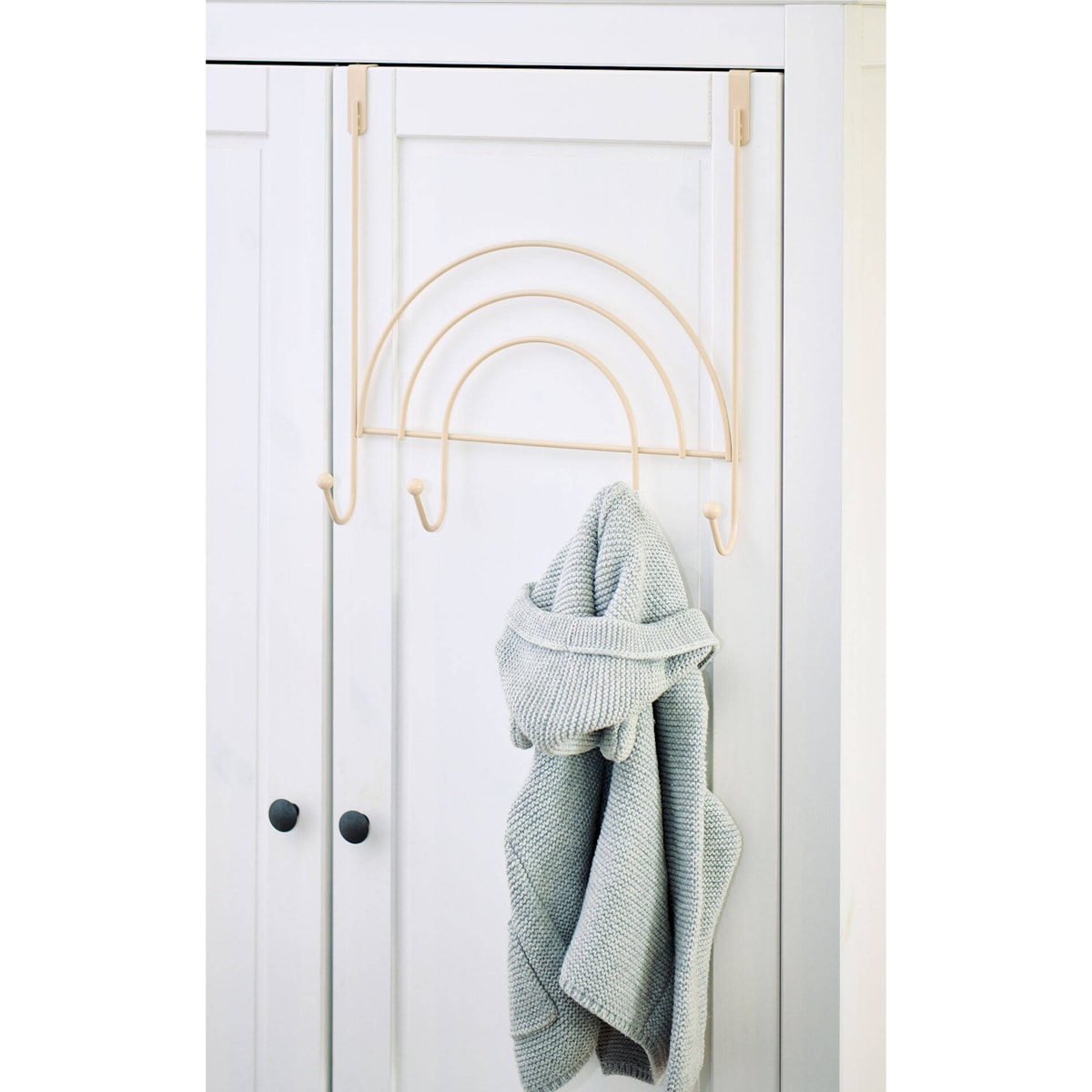 Wieszak na drzwi z haczykami, metal