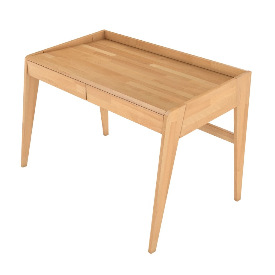 Drewniane bukowe biurko / toaletka z szufladami Visby LISA / kolor naturalny