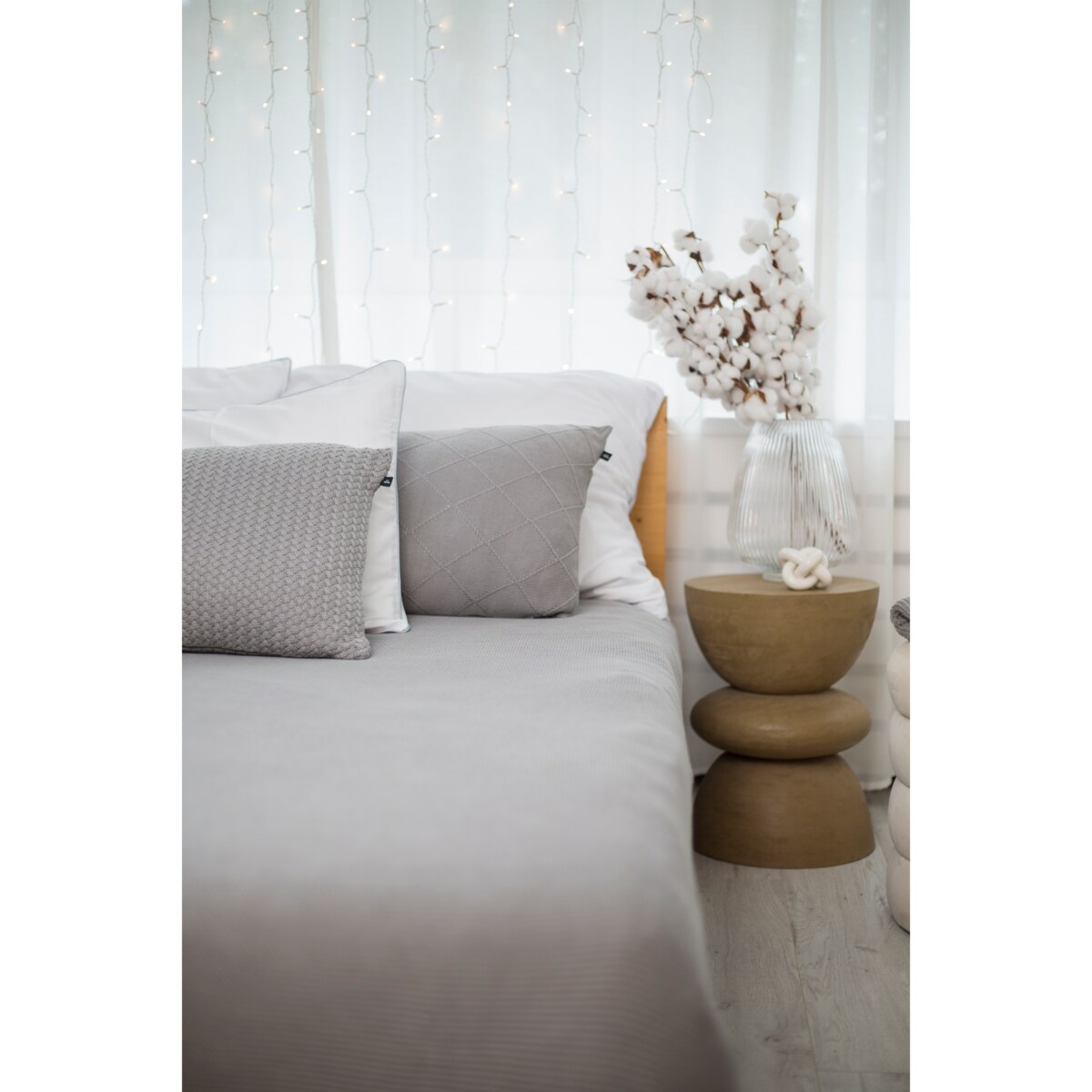 Narzuta klasyczna szara, 220 x 240 cm, La Manta