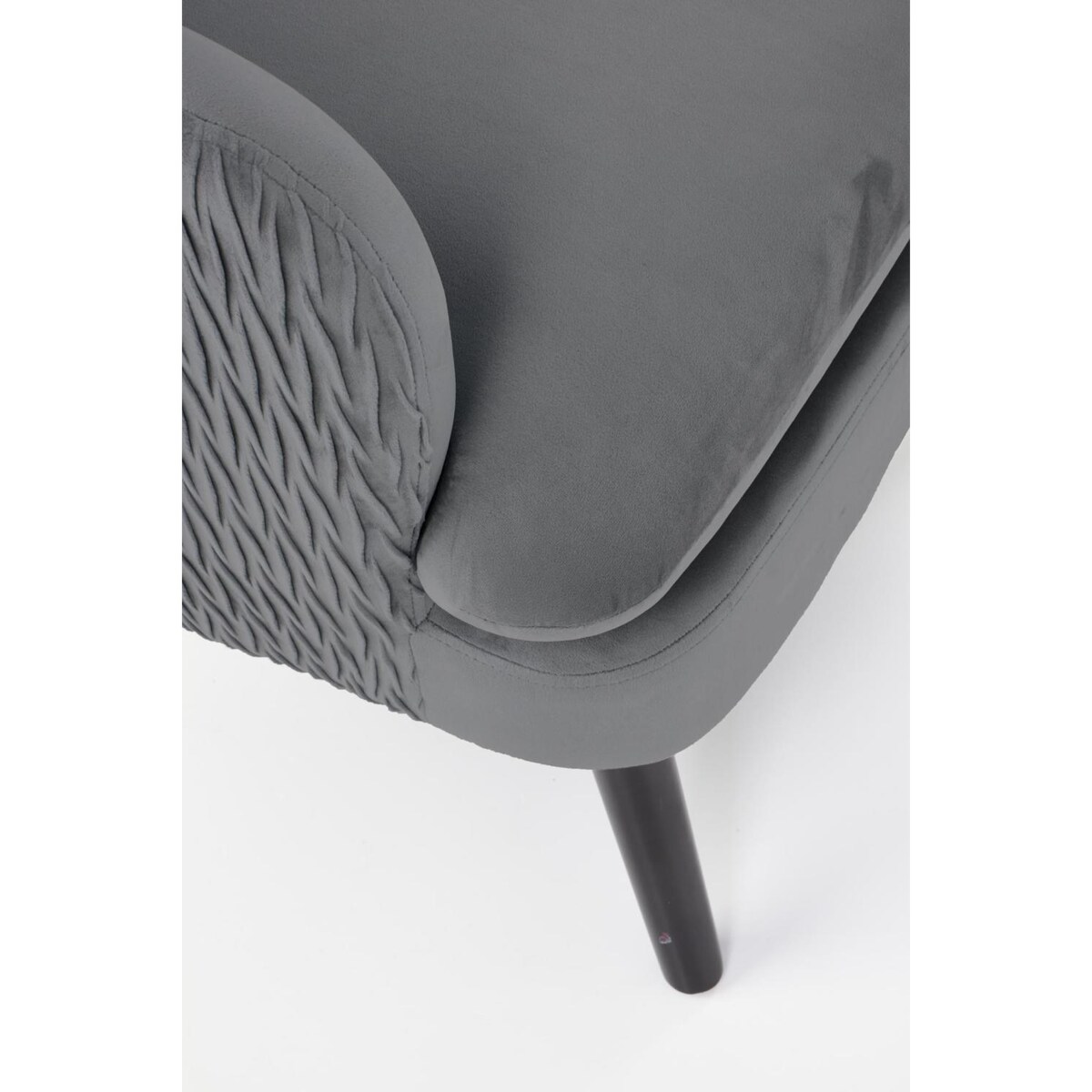 FOTEL WYPOCZYNKOWY Idris szary DREWNIANE NOGI czarne