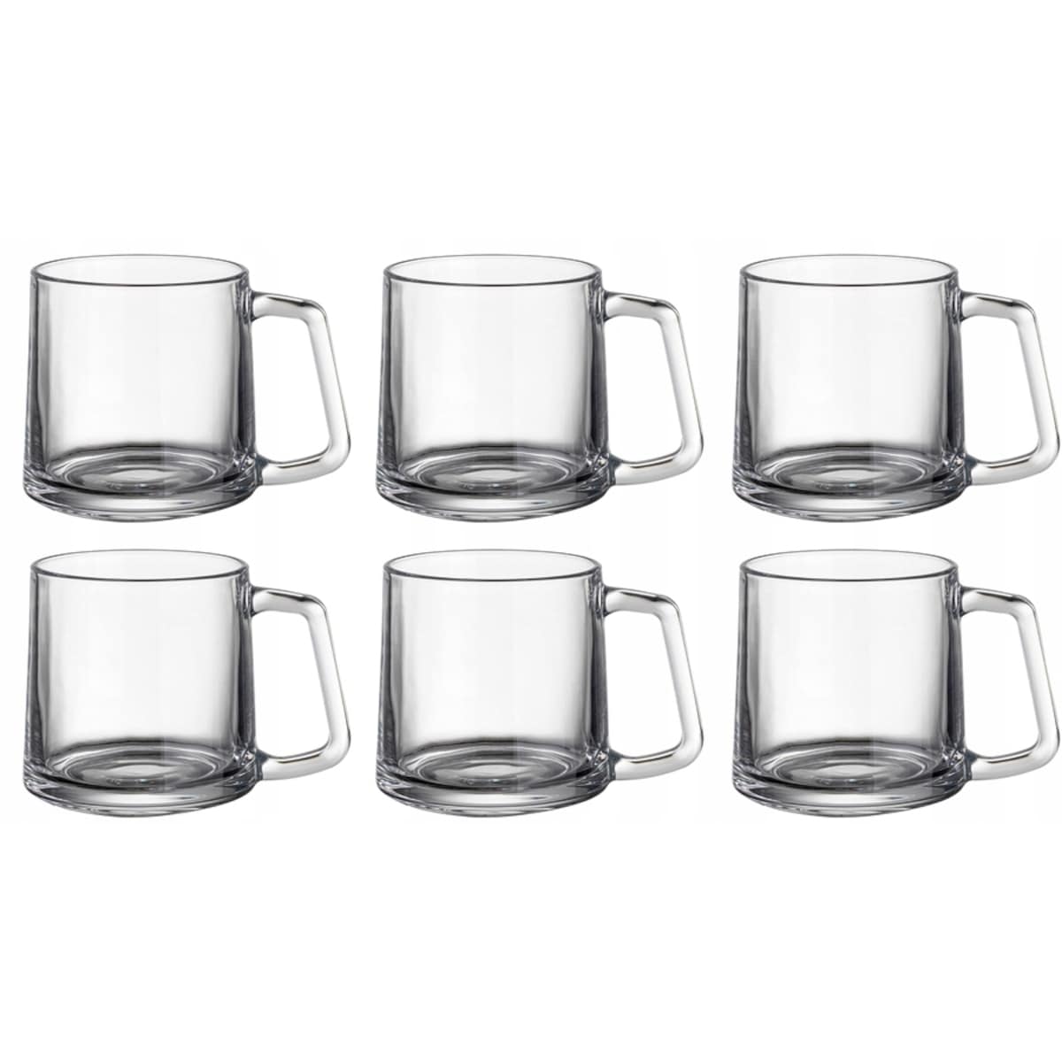 SZKLANY KUBEK szklanka gładka 6szt na kawę herbatę cappuccino 350ml komplet