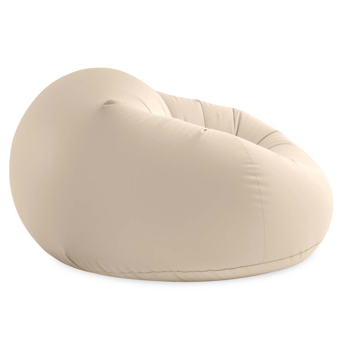 Pufa Fotel Dmuchany Intex 66505 welurowy Jednoosobowy 137x127x74 cm beżowy