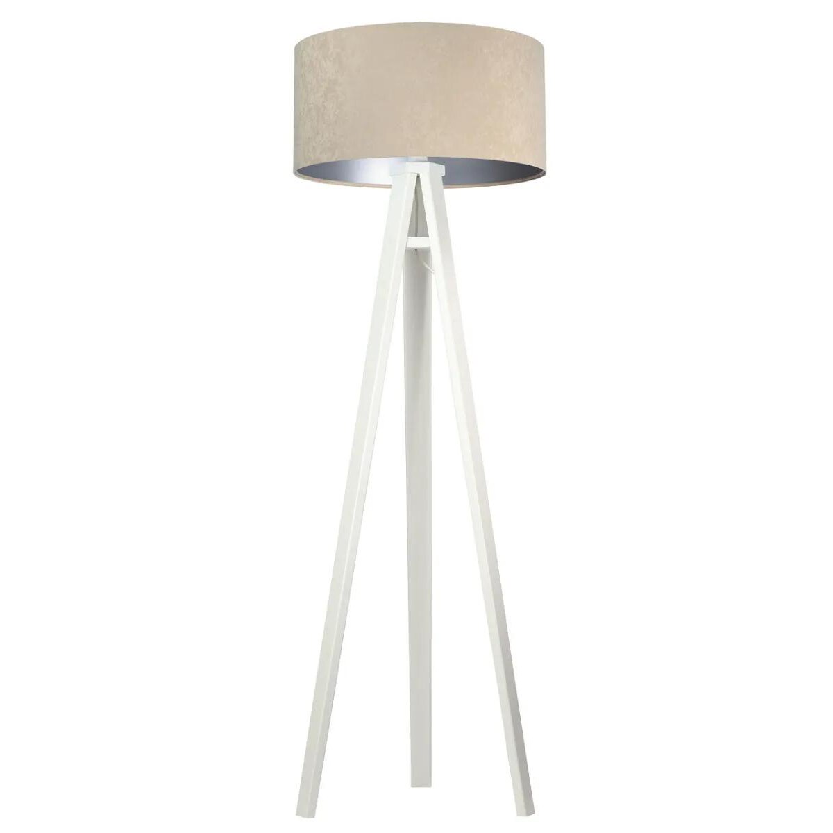 Lampa stojąca HOME 50 beżowa/srebrna/biała