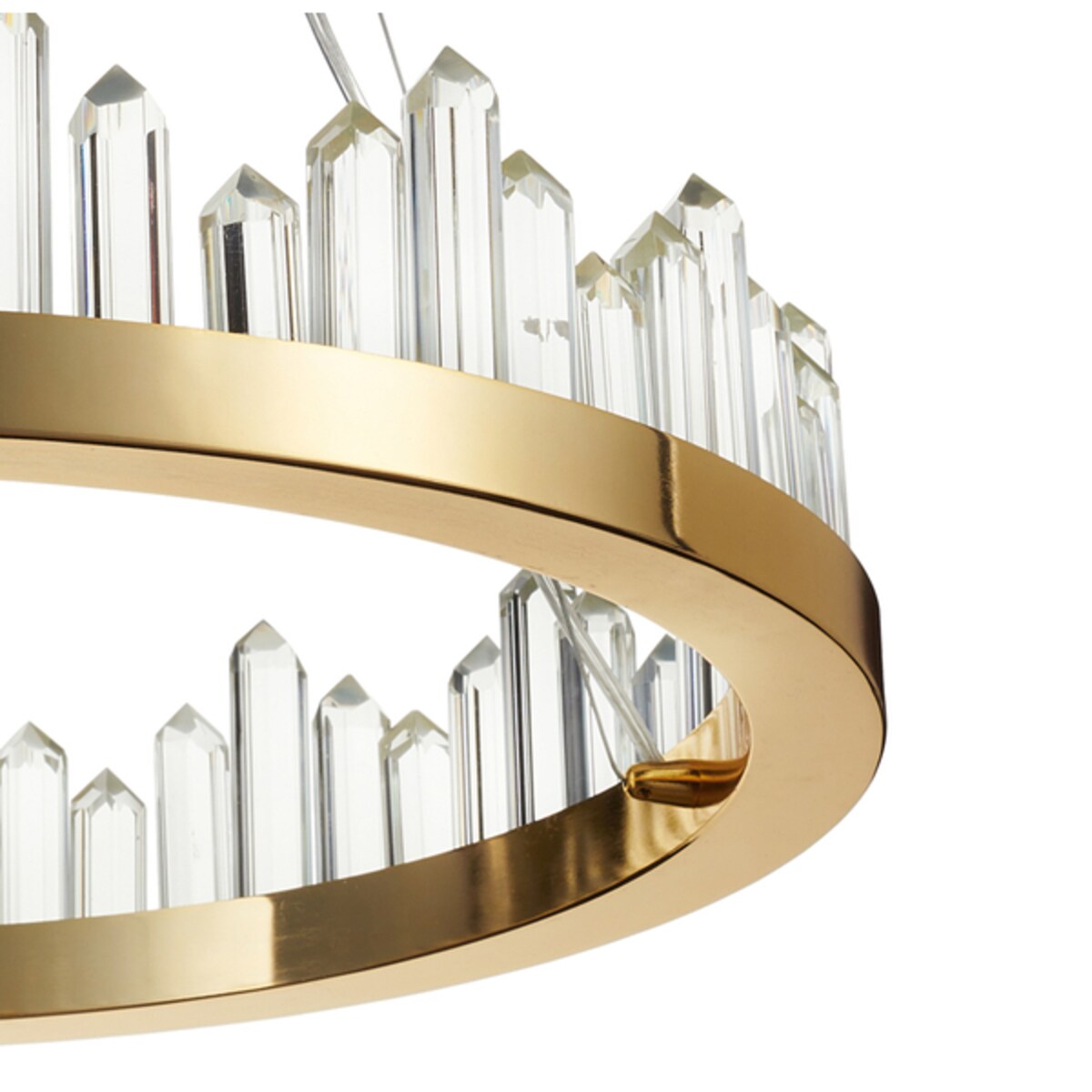 Kryształowy żyrandol Lusso DN918 gold Step LED do salonu złoty