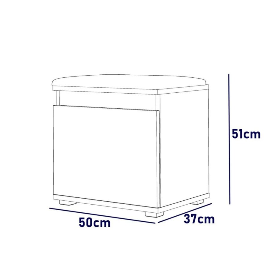 Szafka na buty z siedziskiem SINGAPUR 50 biała/granatowa