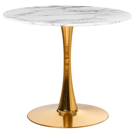 Stół do jadalni BOCA Marmur/ złoty 90 cm 90 cm