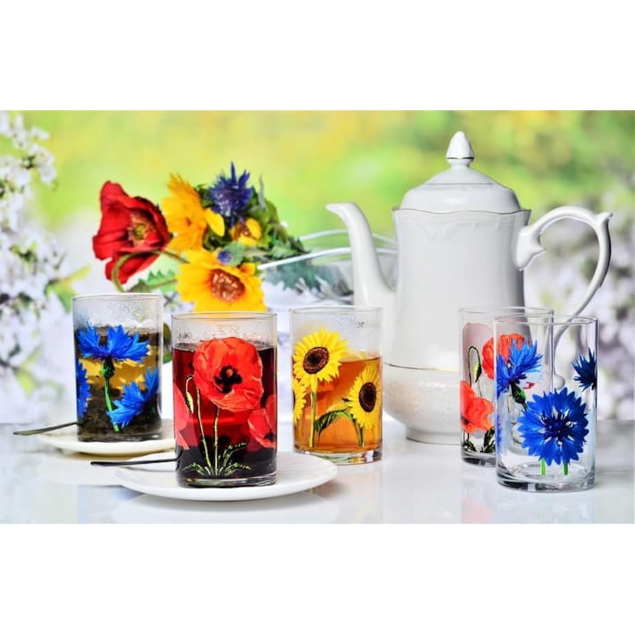 Szklanki Bloom Krosno Kwiaty Polskie 6 x 250 ml