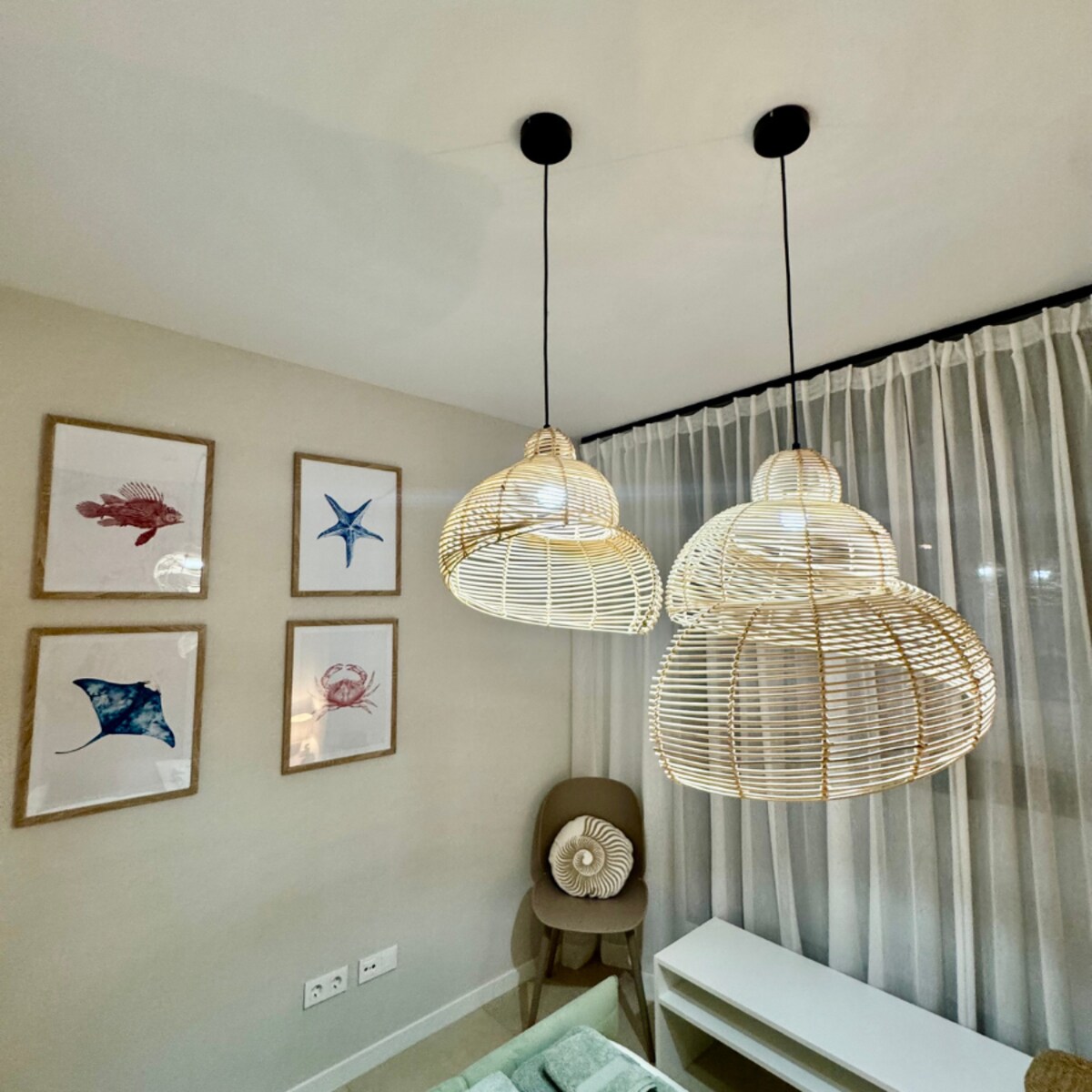 Lampa wisząca Light Prestige Shella drewno 1 x E27 1 szt.