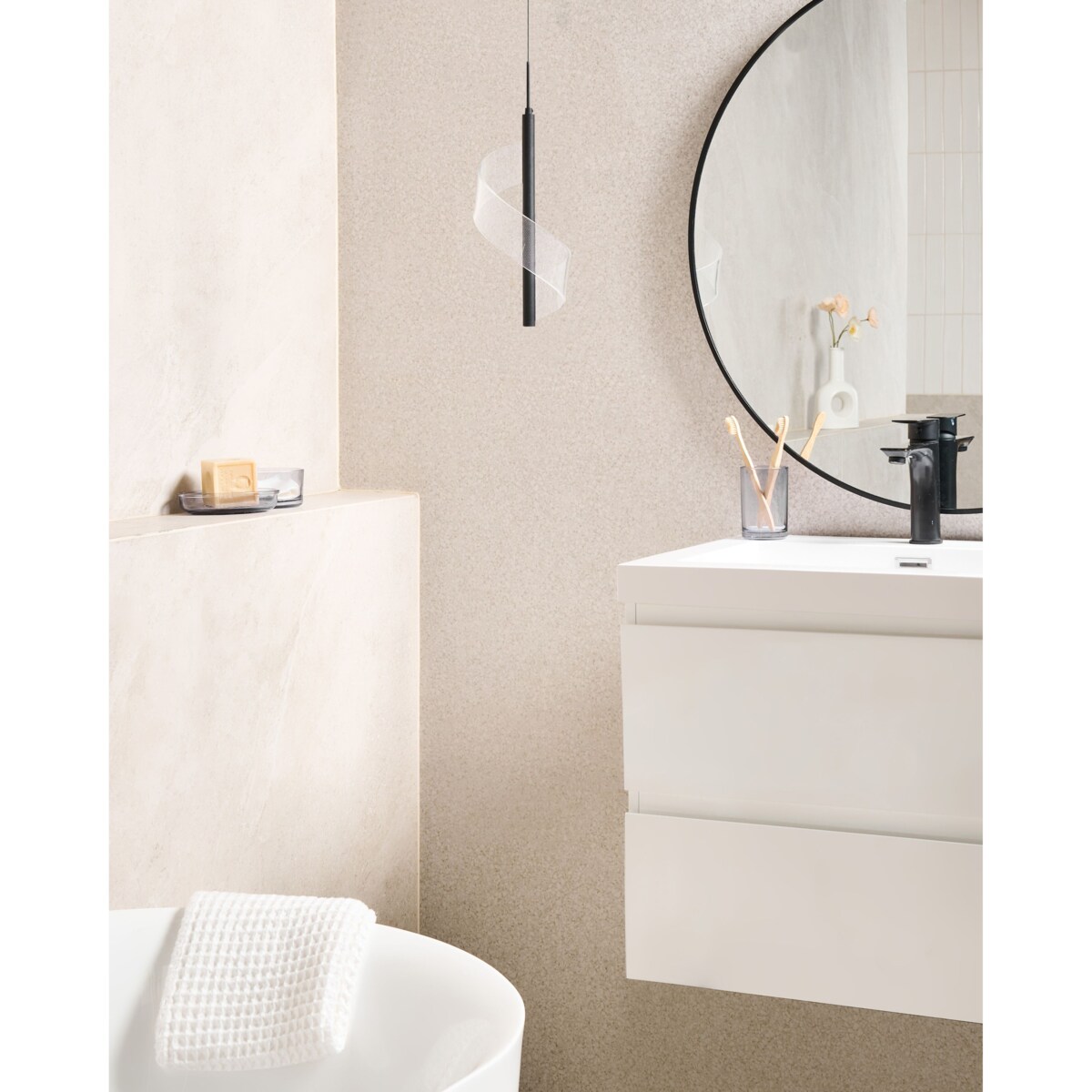 Lampa wisząca LED SARELA Metal Czarny