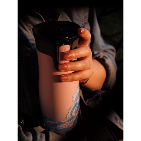 Kubek termiczny Contigo West Loop 2.0 470ml - różowy mat - Summer Waves