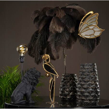 PIÓRO STRUSIE dekoracyjne KOLOR NUGATOWY 60cm