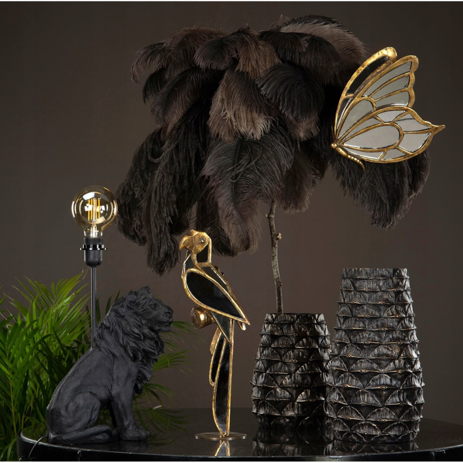 PIÓRO STRUSIE dekoracyjne KOLOR NUGATOWY 60cm