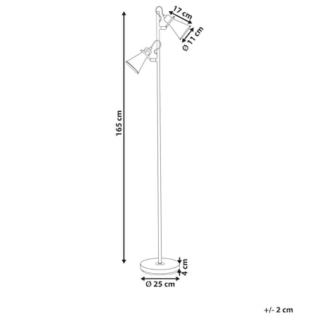 Lampa podłogowa MOYOLA Regulowana Metal Beżowy