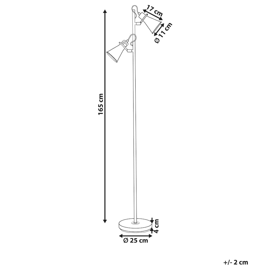 Lampa podłogowa MOYOLA Regulowana Metal Beżowy