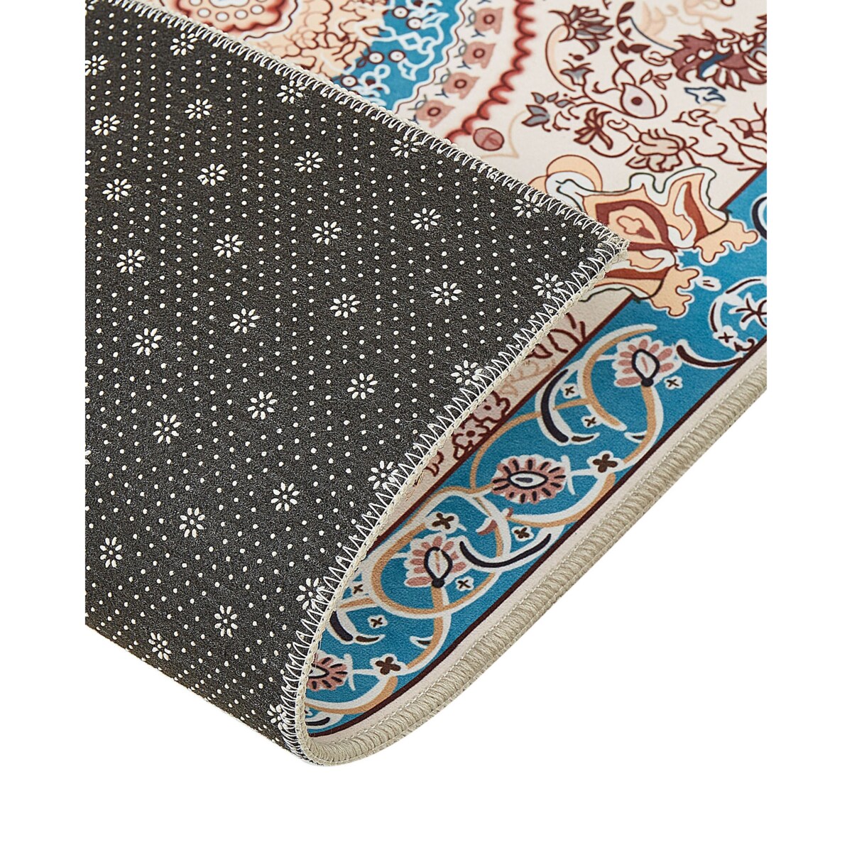 Dywan 80 x 240 cm beżowo-niebieski GORDES