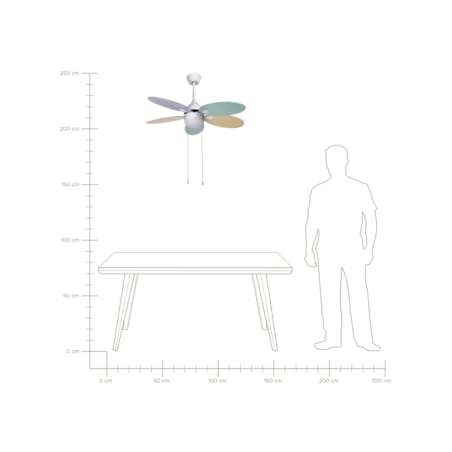 Wentylator sufitowy wielokolorowy WEBER