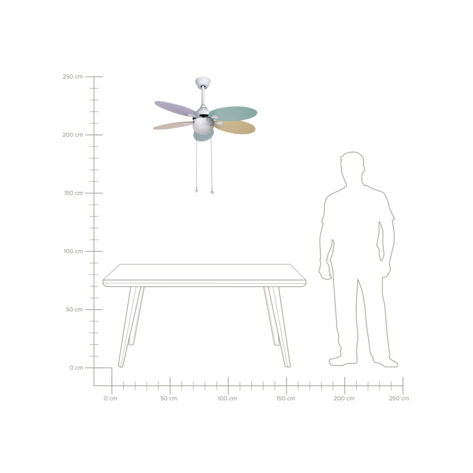 Wentylator sufitowy wielokolorowy WEBER