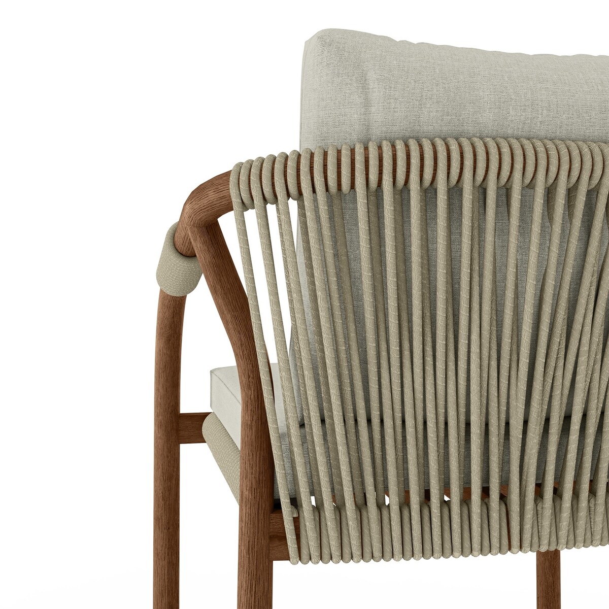 Zestaw ogrodowy: stół i 2 hokery z plecionką ze sznurka Roviga