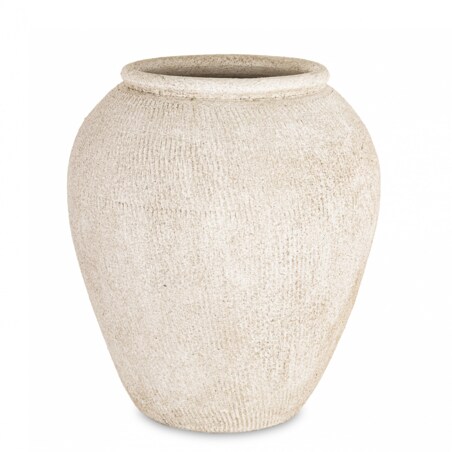 Wazon ceramiczny 32x26x26 cm FLORIANO beżowy