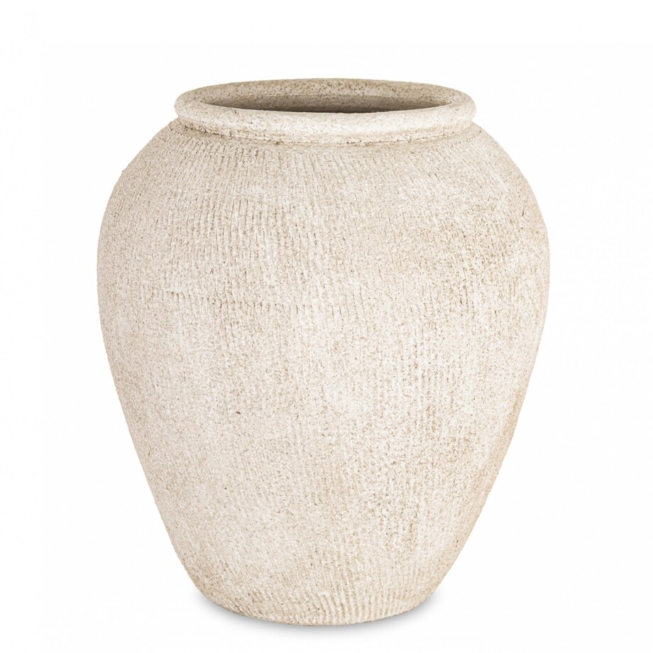 Wazon ceramiczny 32x26x26 cm FLORIANO beżowy